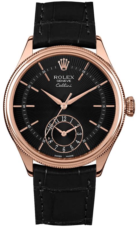 rolex cellini dual time black|Rolex cellini watch value.